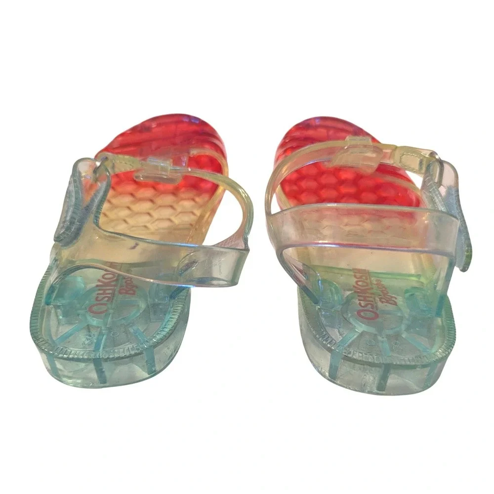 OshKosh Bgosh Marie Kids Rainbow Ombre Jelly Fisherman Sandals Size 10M OS21T02R